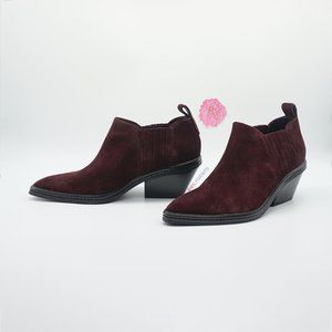 Via Spiga Red 6M Suede Leather Booties NEW